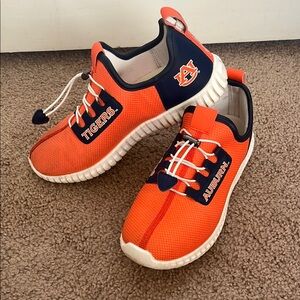 Vibrant Orange and Blue Auburn Sneakers with Breathable Design